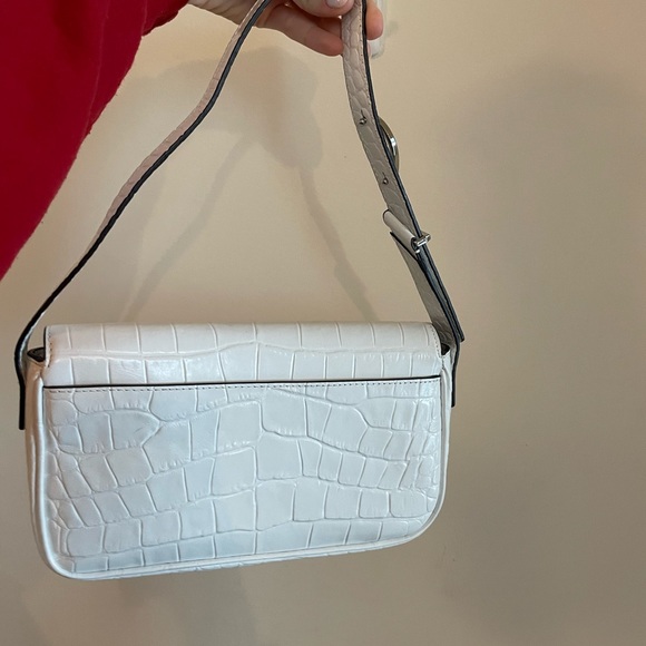 Staud White Croc Tommy Bag - Picture 5 of 8